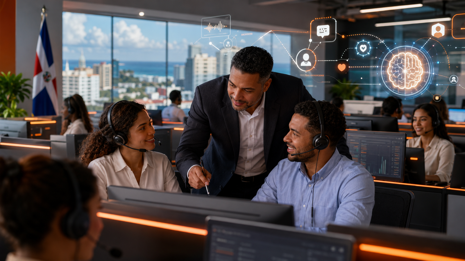 BPO en República Dominicana 2026 con habilidades digitales para atención al cliente con IA