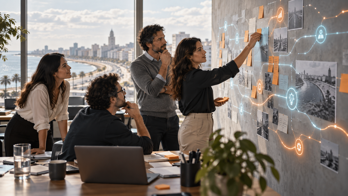 Equipo profesional en Uruguay mapeando tareas y habilidades frente al avance de la inteligencia artificial